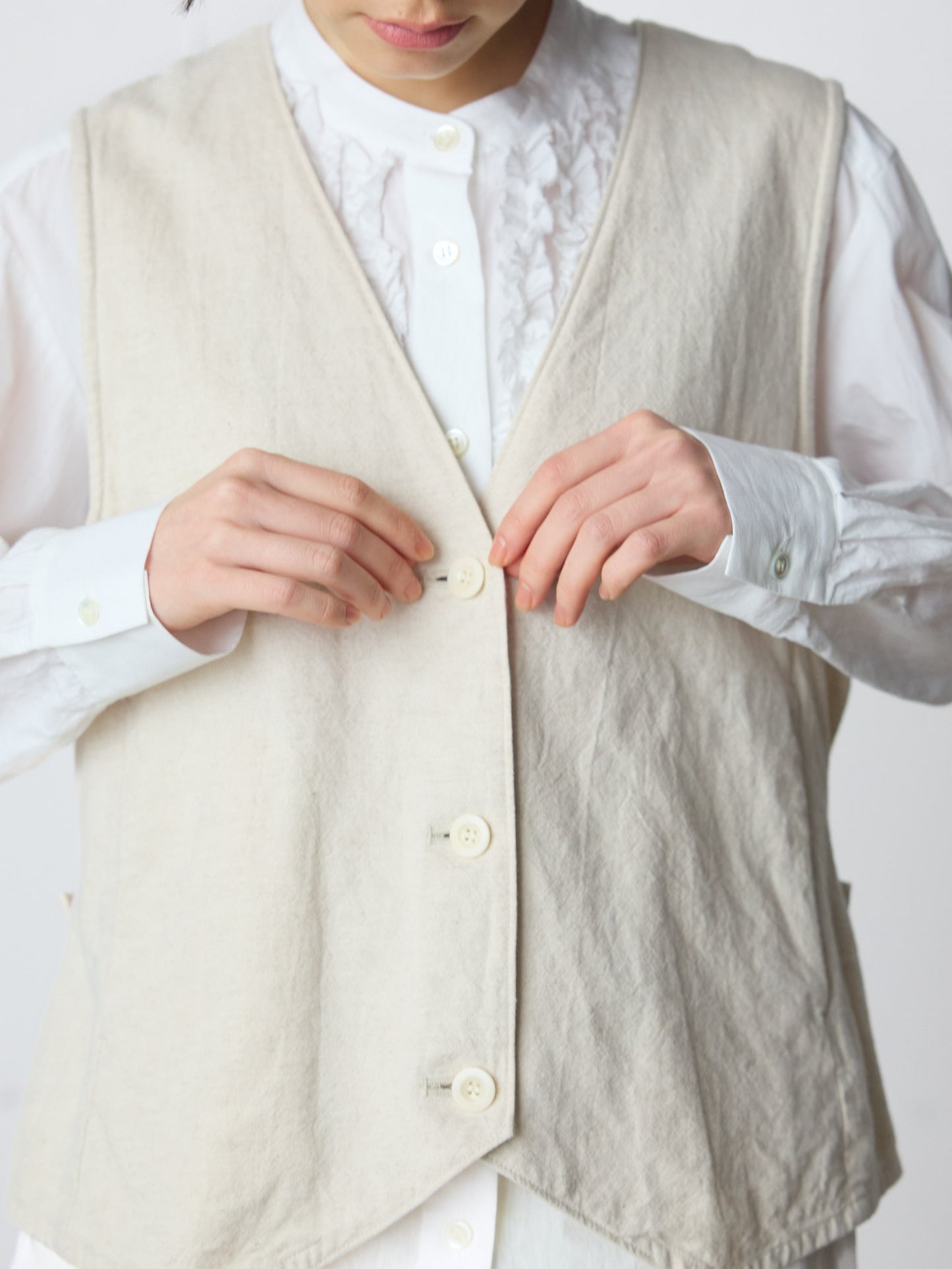 cotton linen vest
