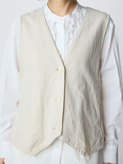 cotton linen vest