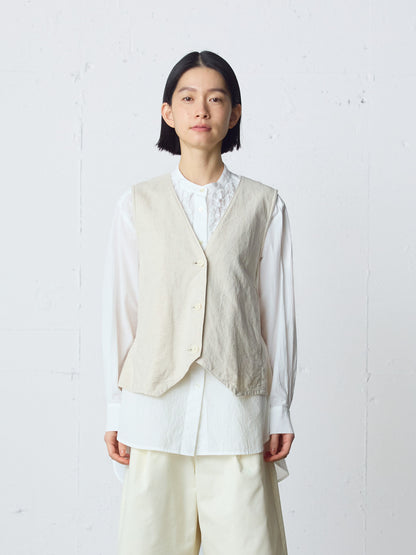 cotton linen vest