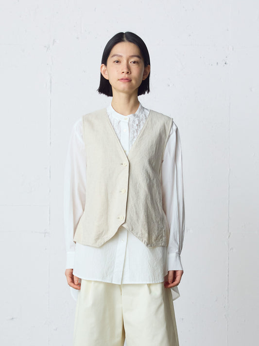cotton linen vest