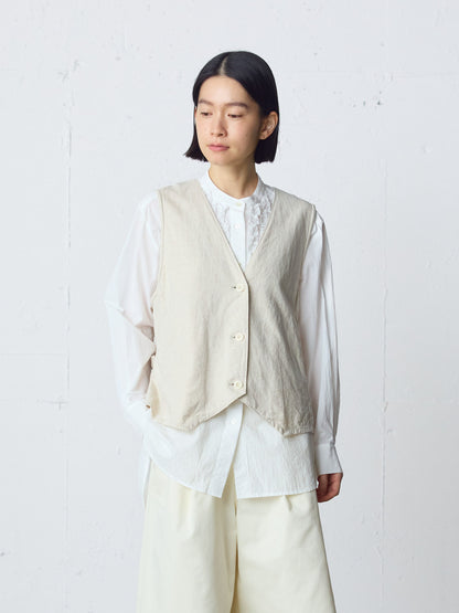 cotton linen vest