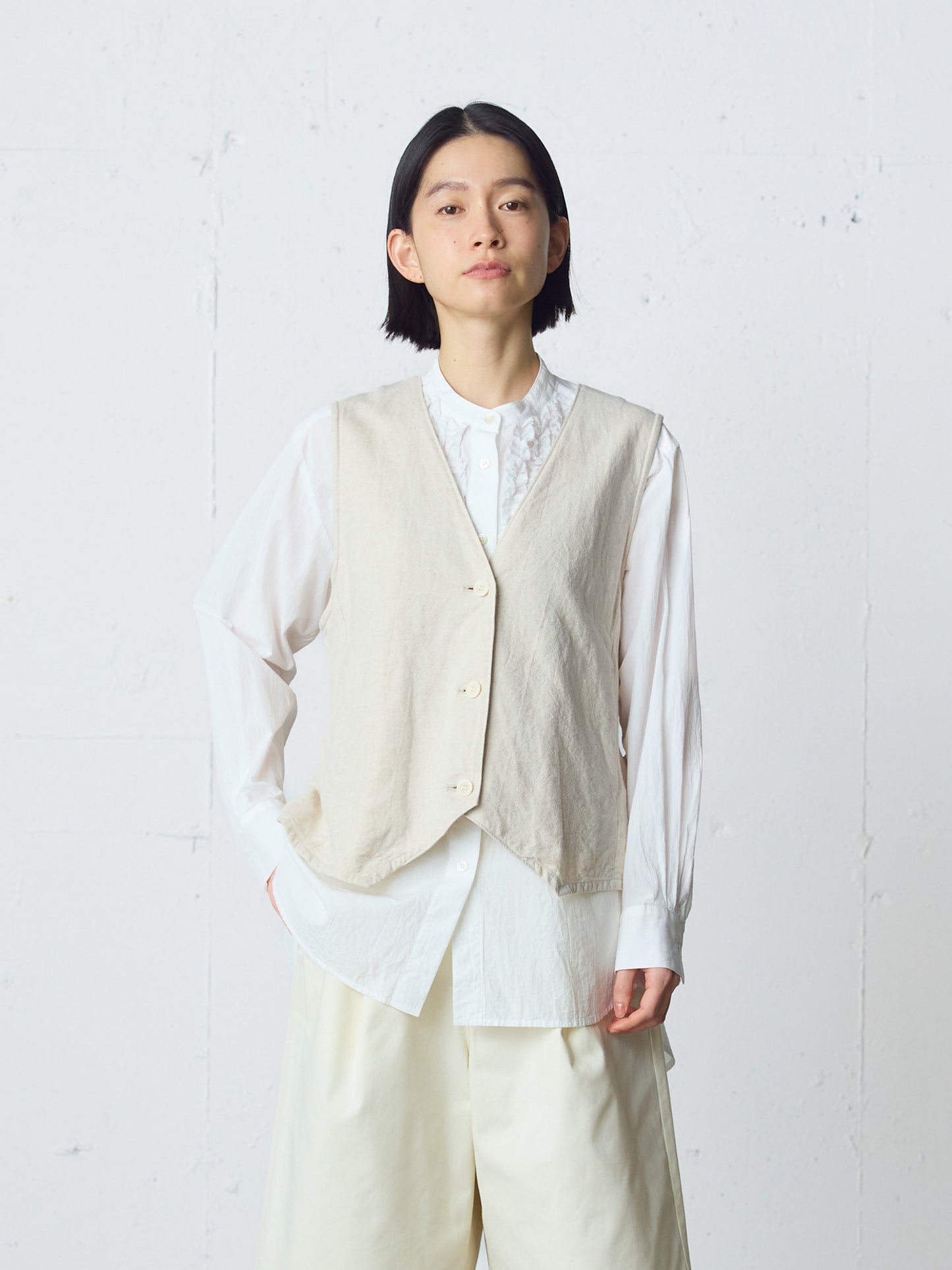 cotton linen vest