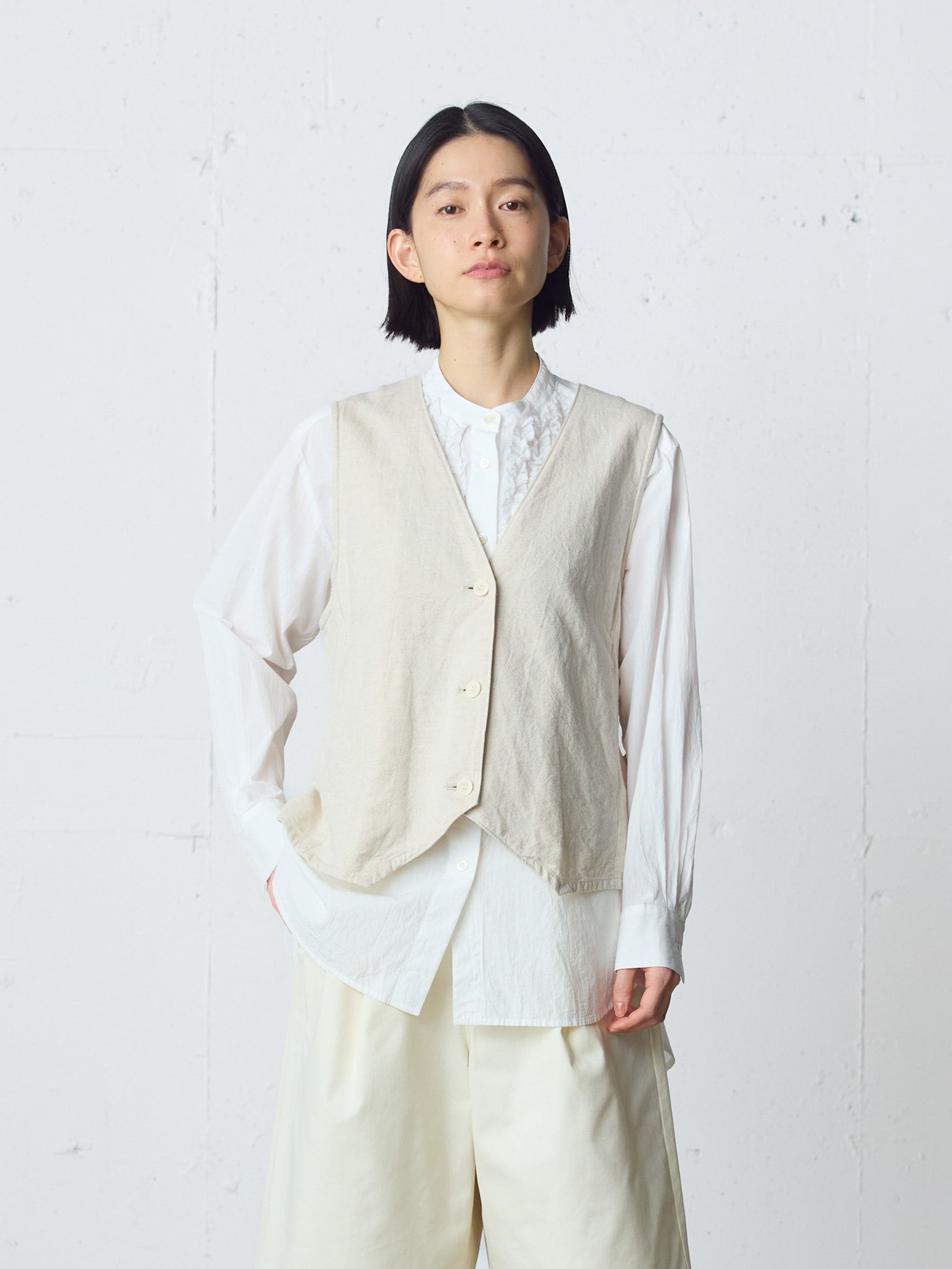cotton linen vest
