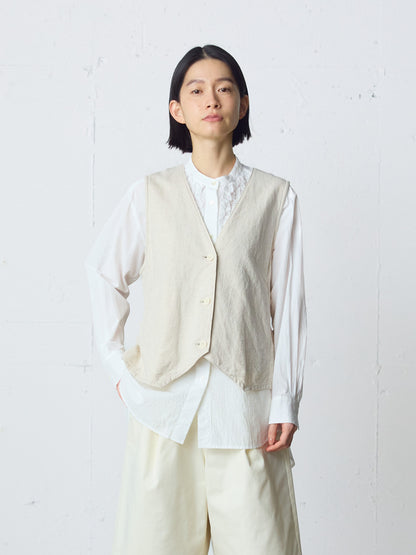 cotton linen vest