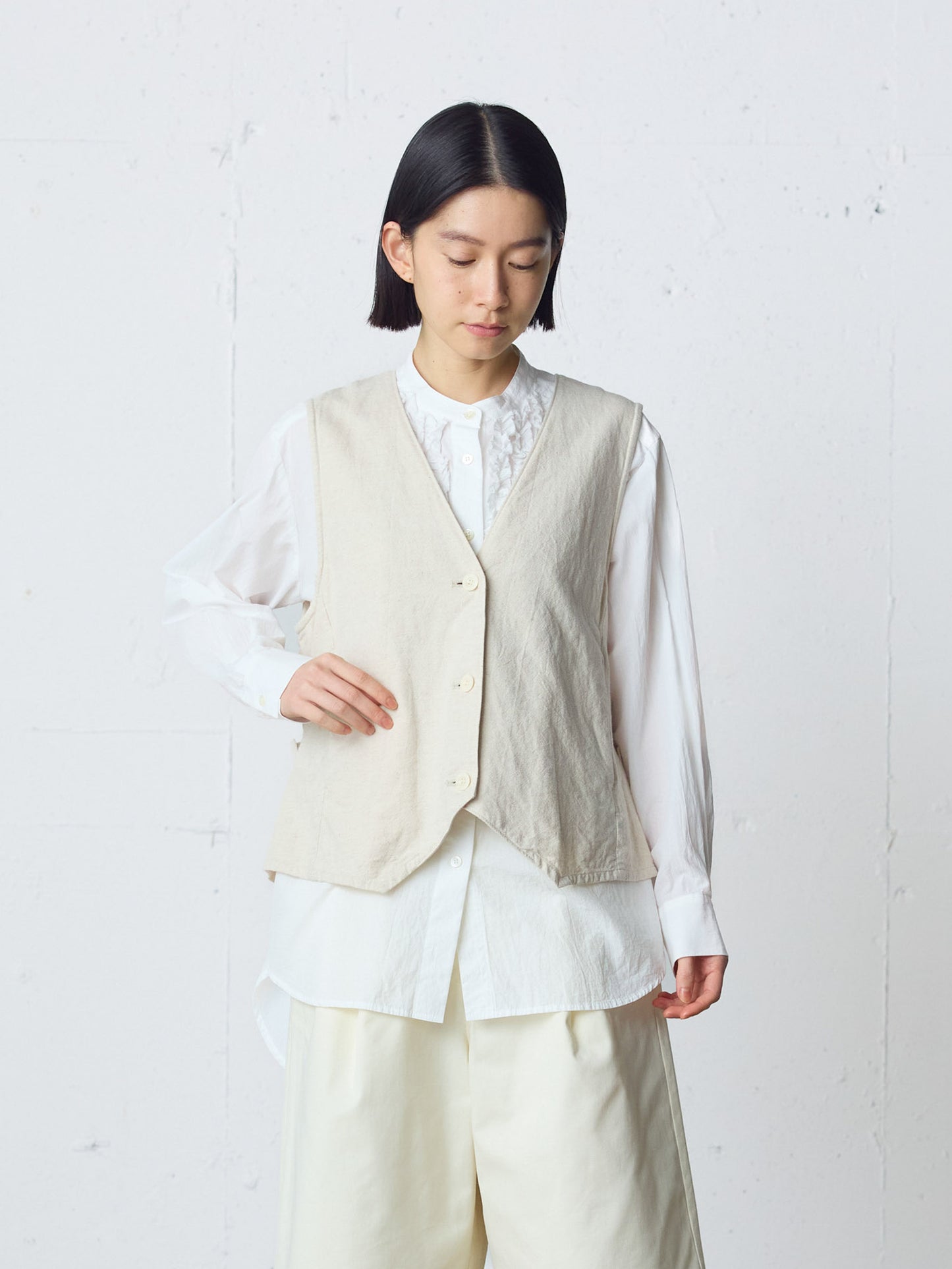 cotton linen vest
