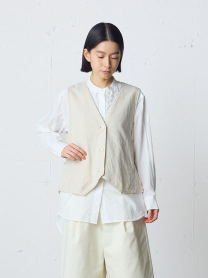 cotton linen vest