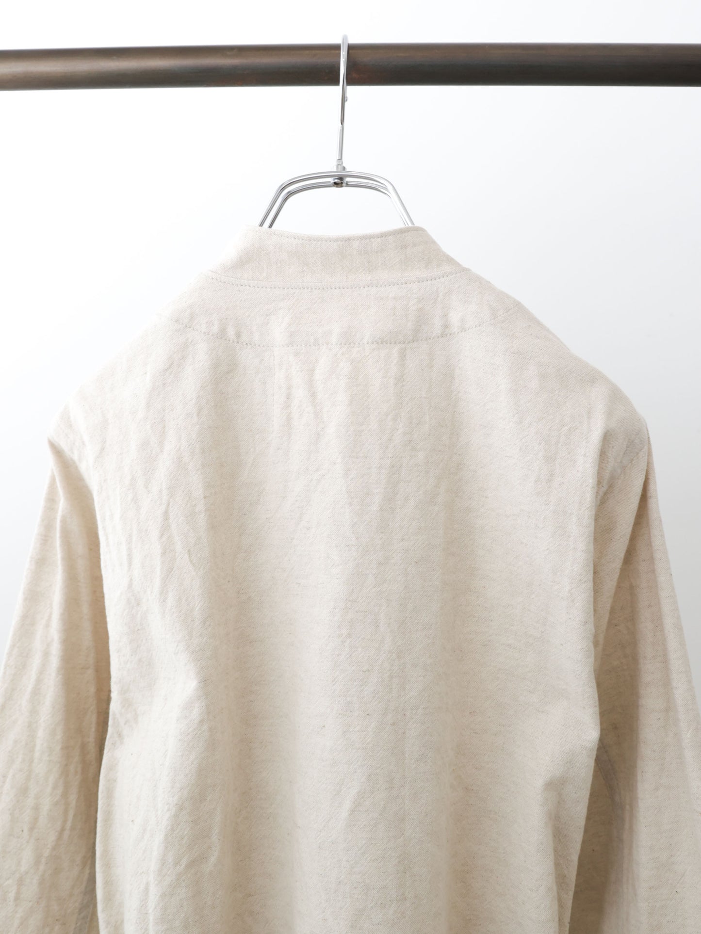 cotton linen stand collar jacket