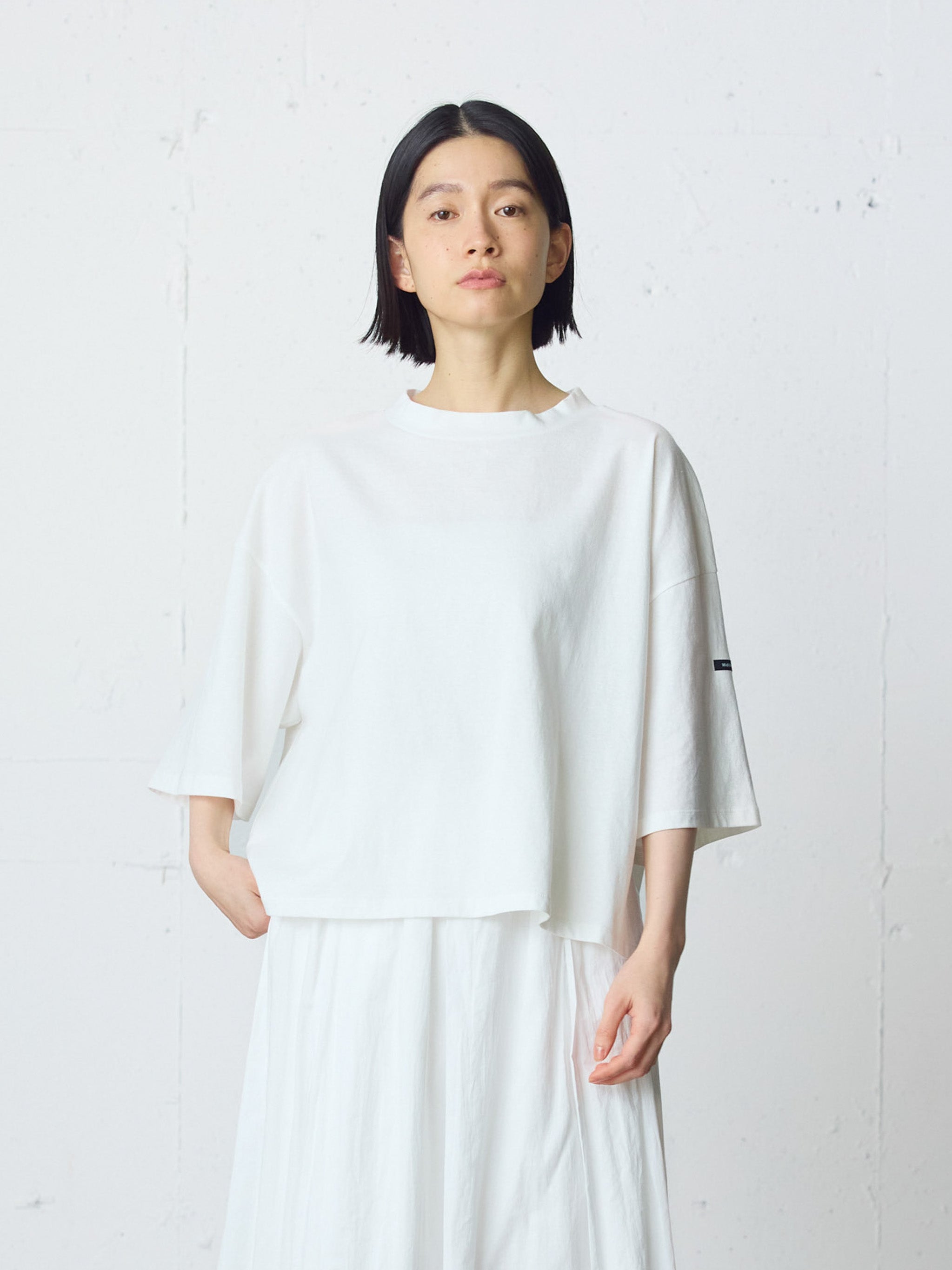 mock neck wide pullover