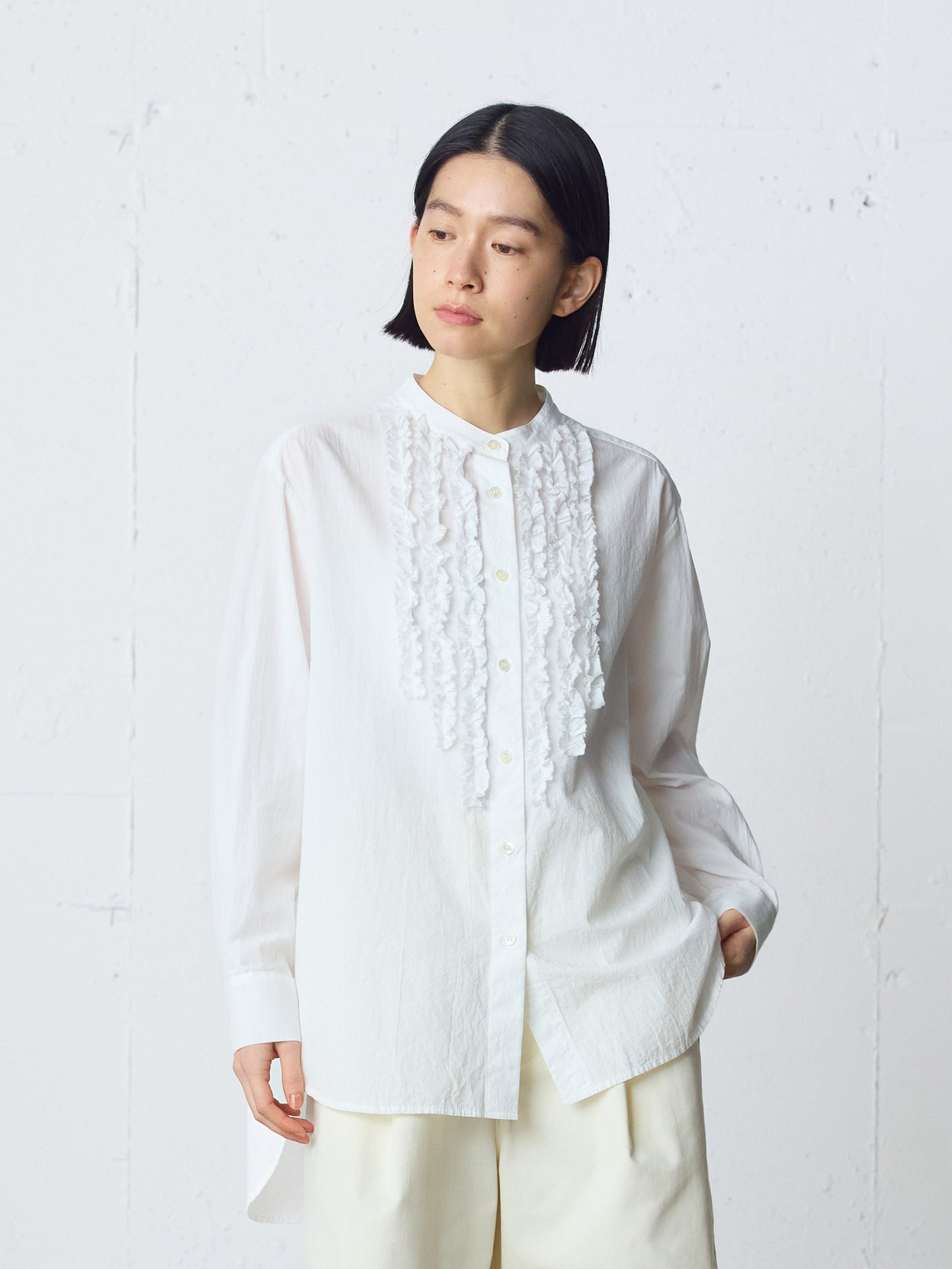 front frill shirt