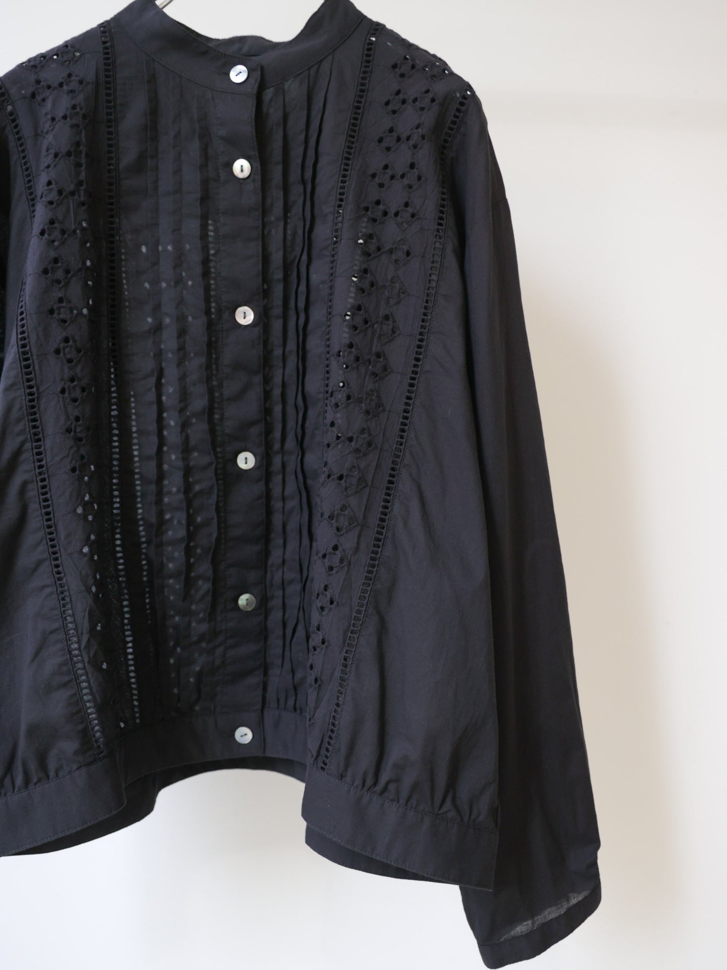 lace blouson shirt