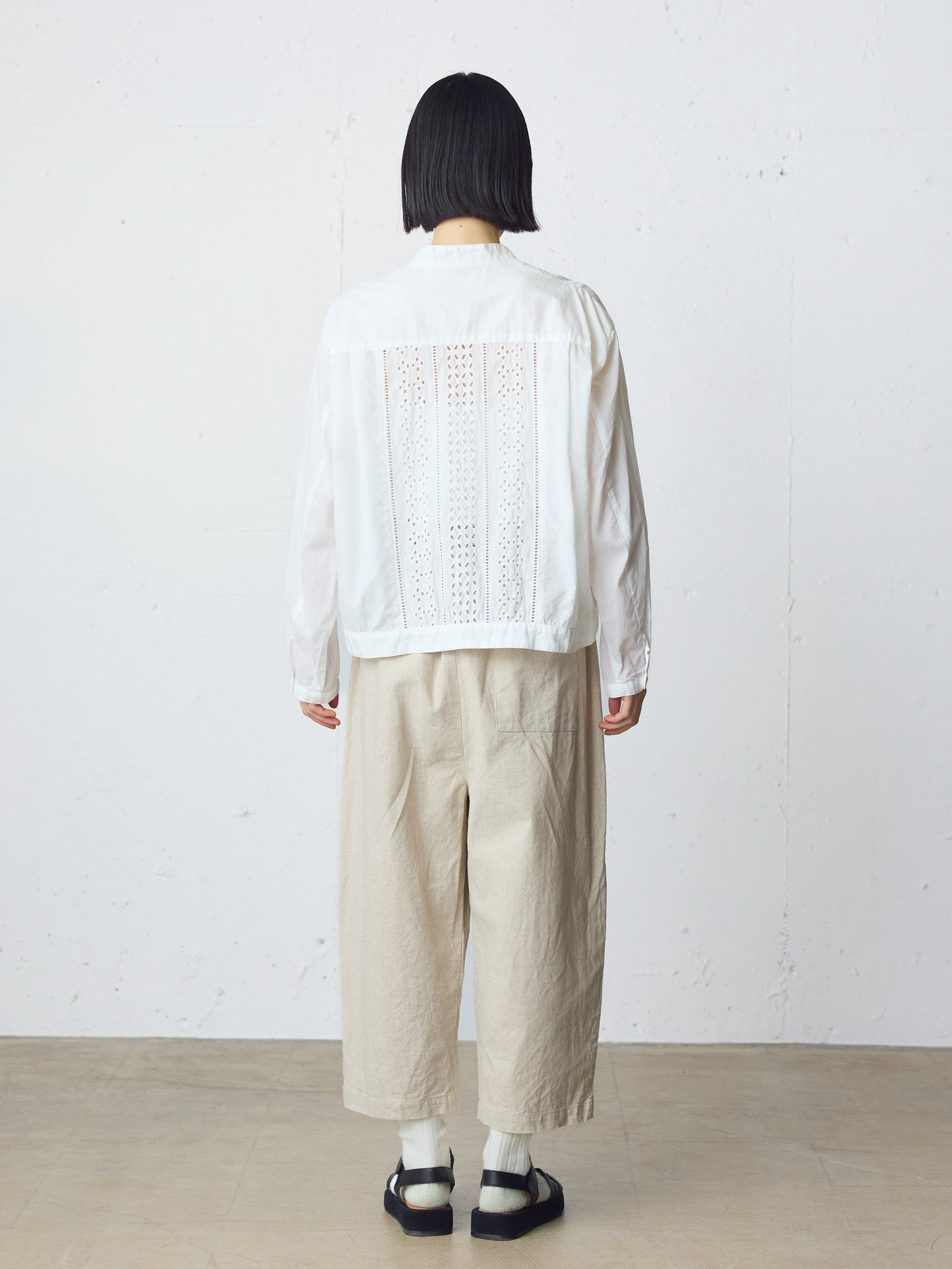 lace blouson shirt