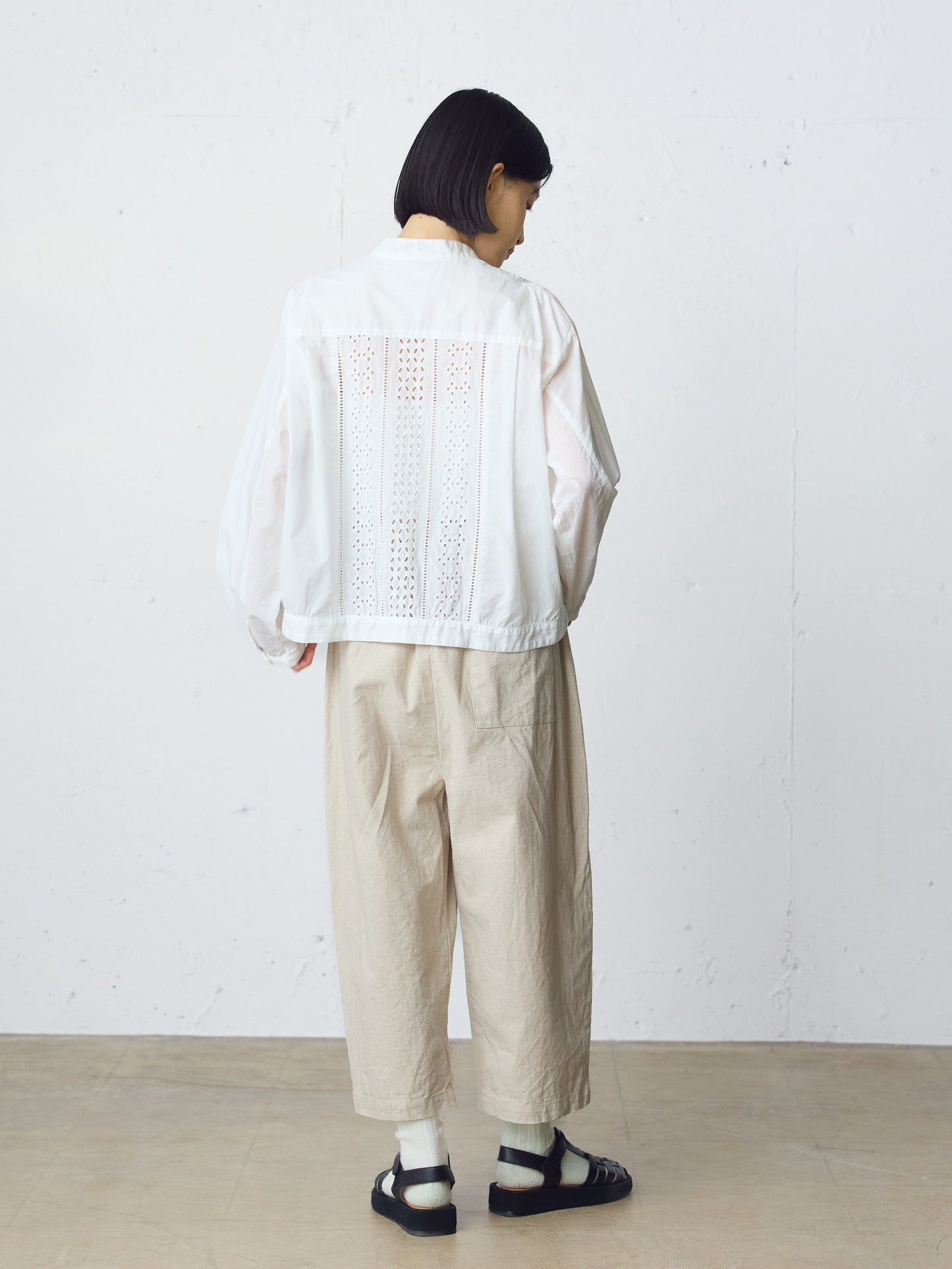 lace blouson shirt
