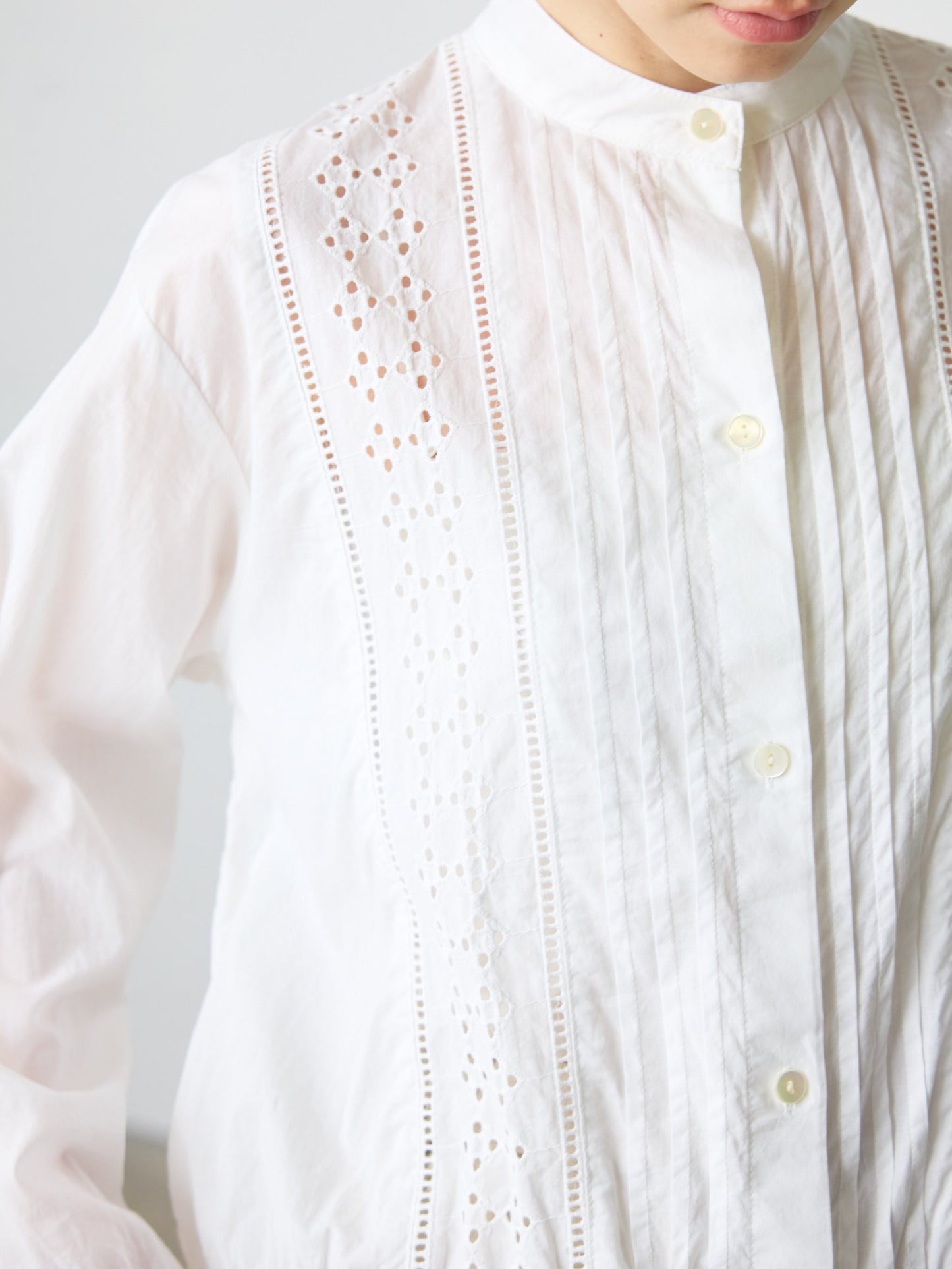 lace blouson shirt