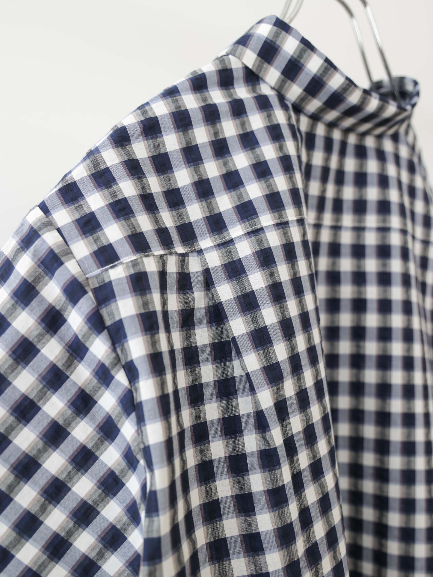 seersucker check shirt