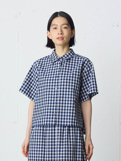 seersucker check shirt