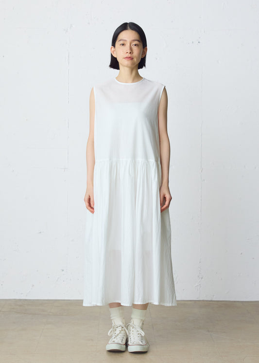 gathered no sleeve one-piece