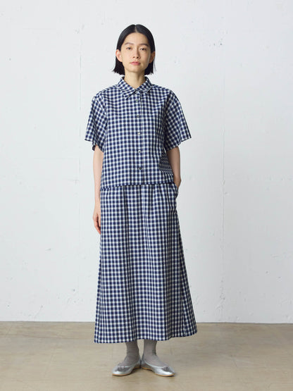 seersucker check shirt