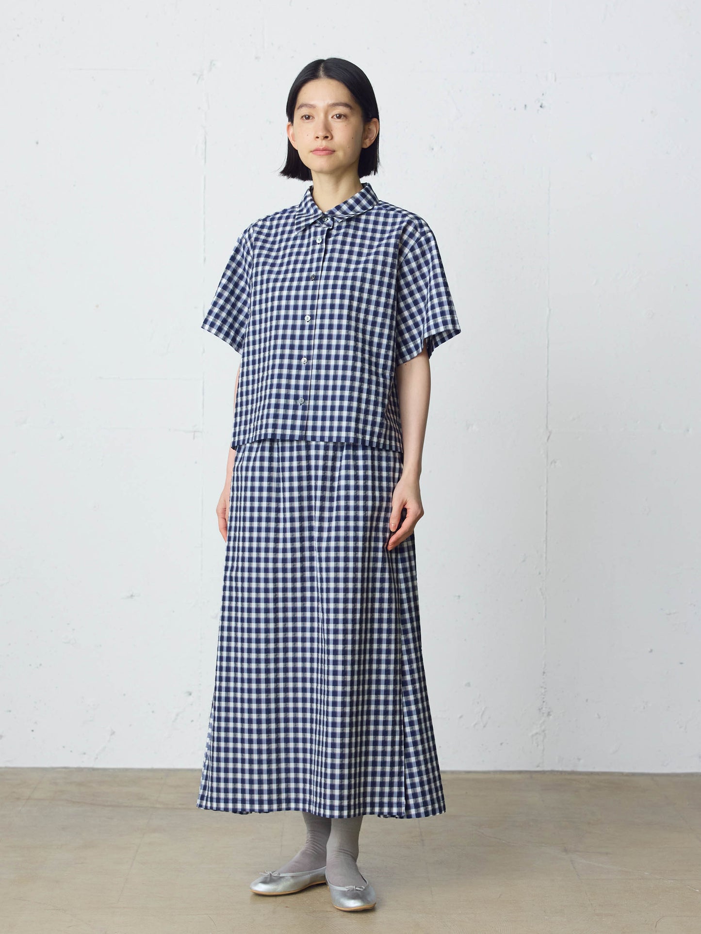 seersucker check shirt