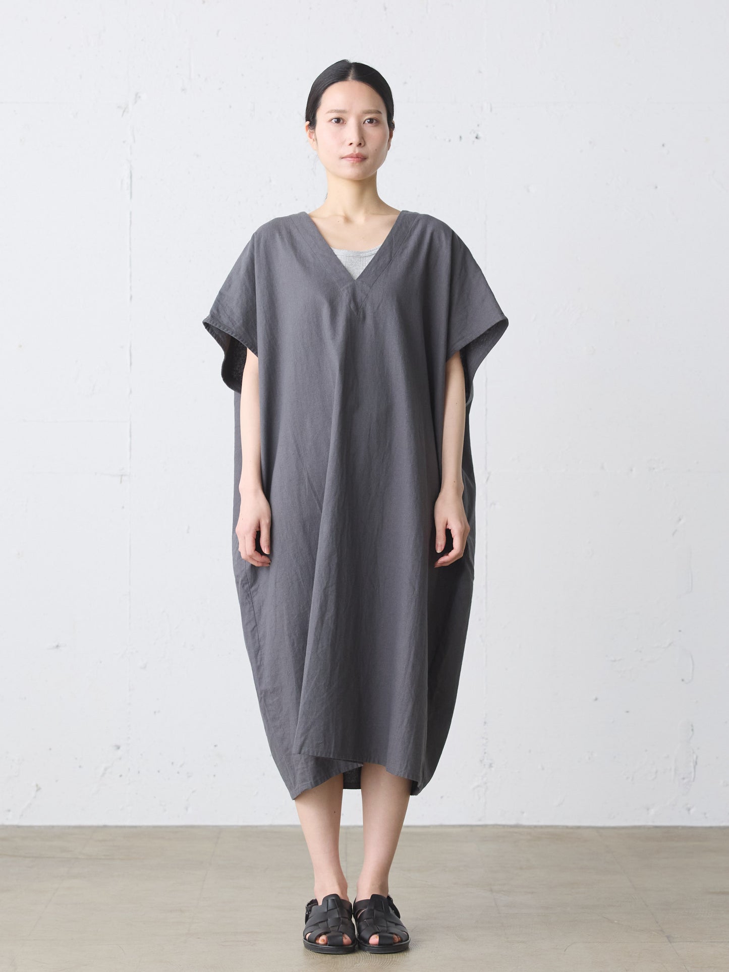 cotton linen wide one-piece
