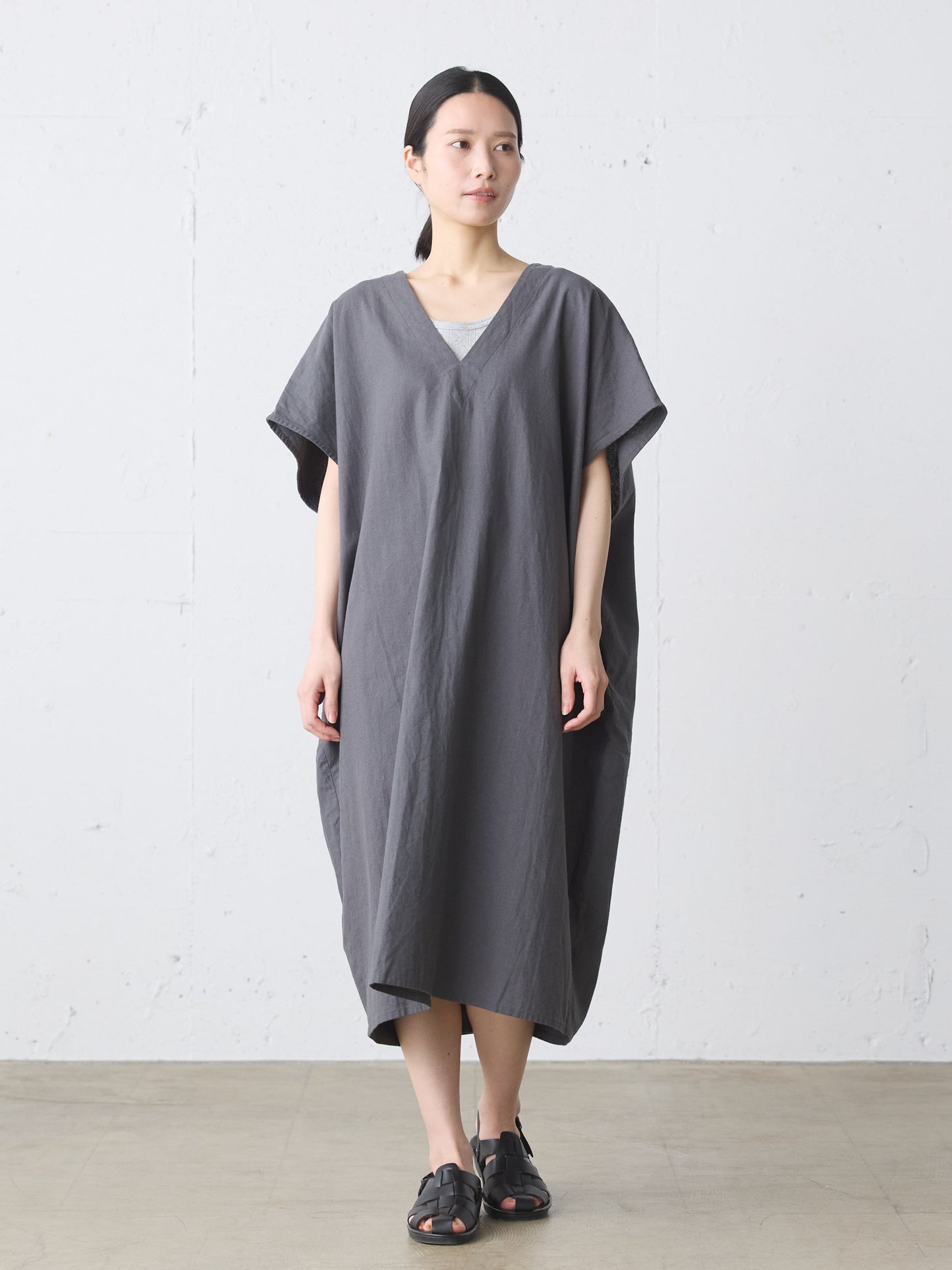 cotton linen wide one-piece