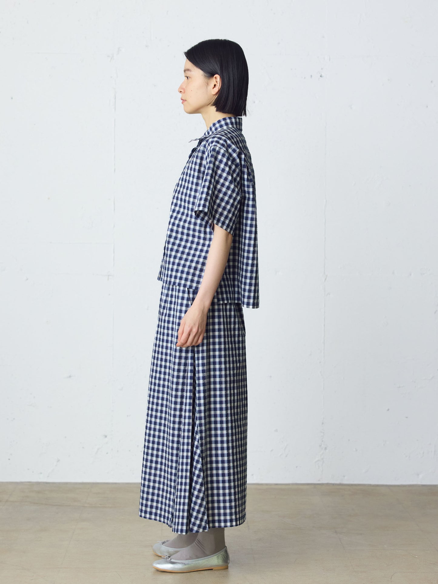 seersucker check shirt