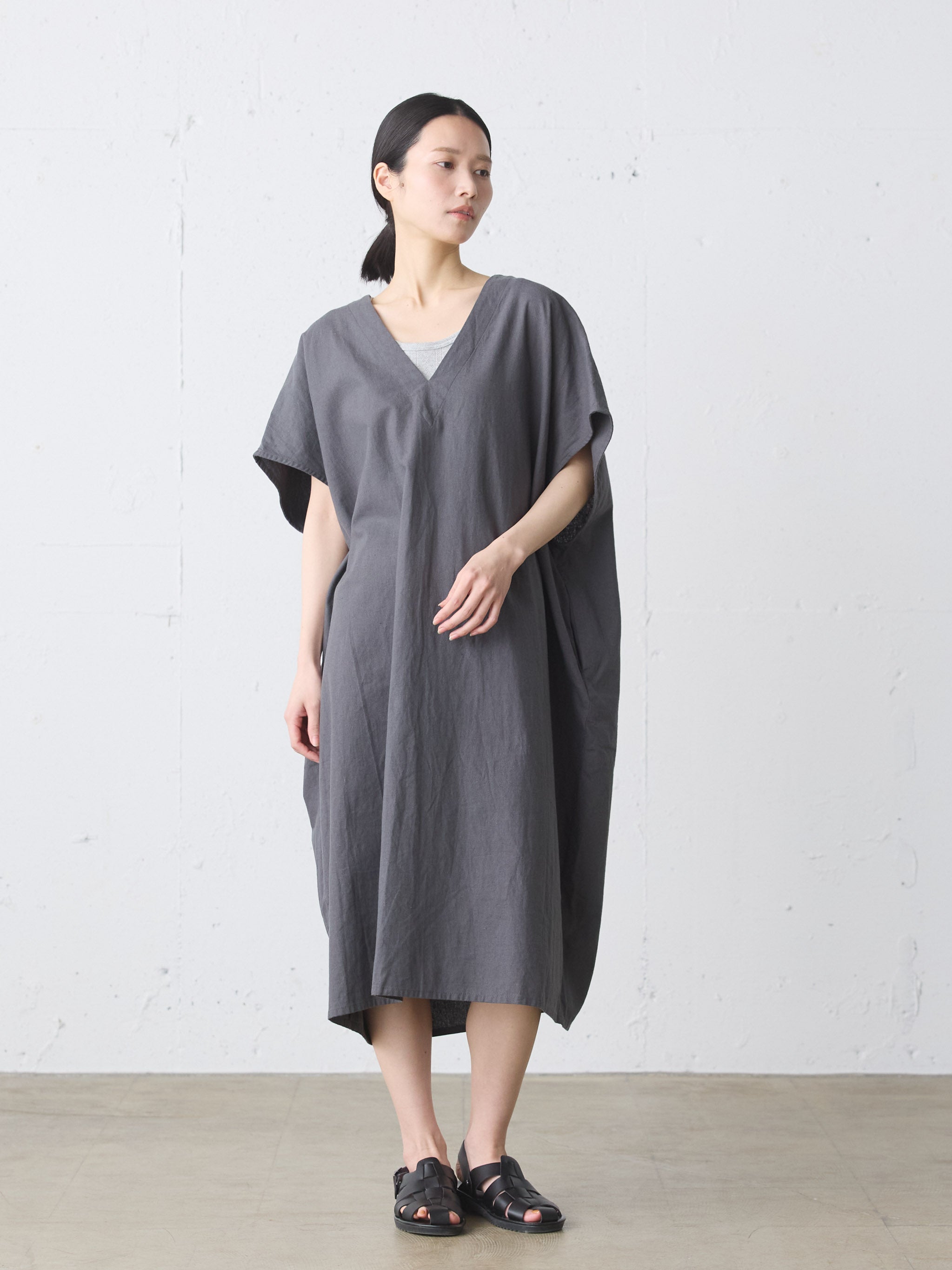 cotton linen wide one-piece