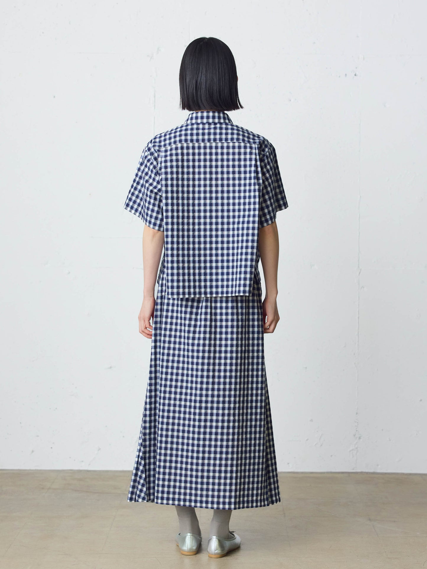 seersucker check shirt