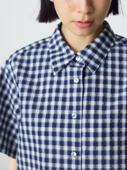 seersucker check shirt