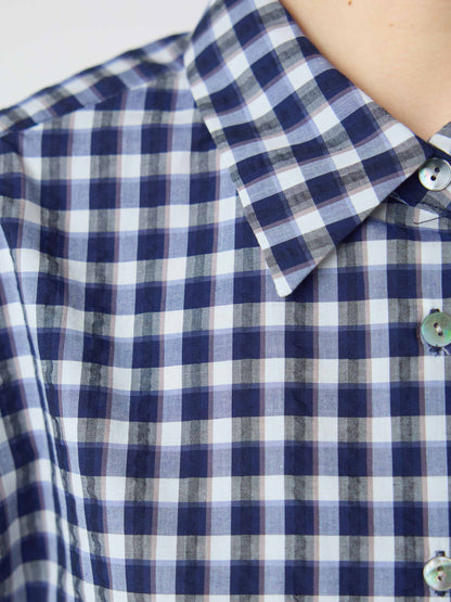 seersucker check shirt