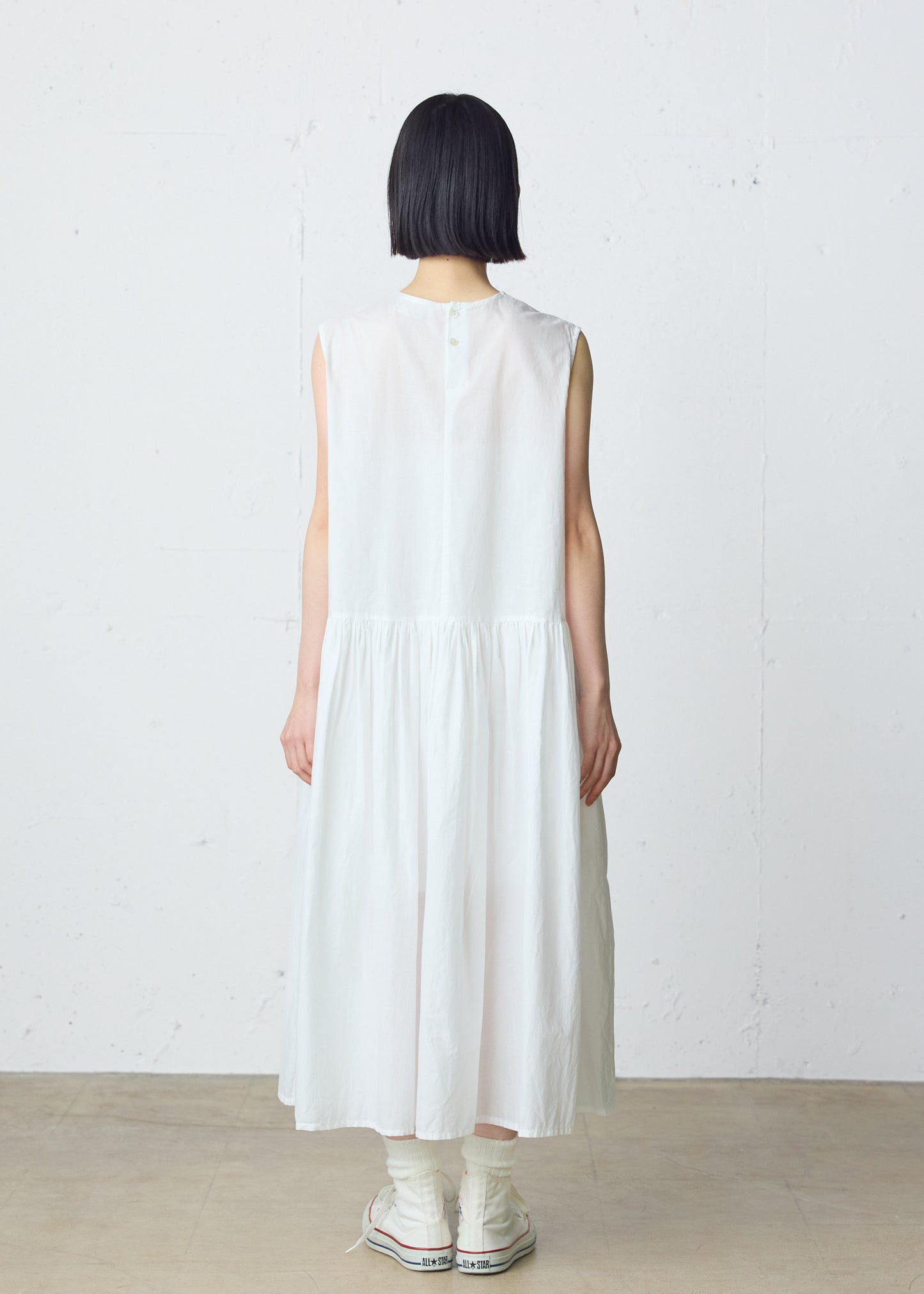 gathered no sleeve one-piece