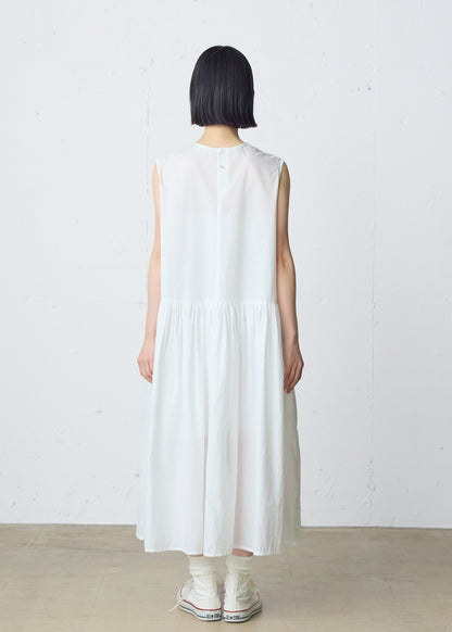 gathered no sleeve one-piece