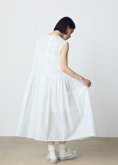 gathered no sleeve one-piece