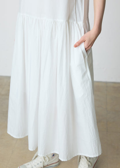 gathered no sleeve one-piece
