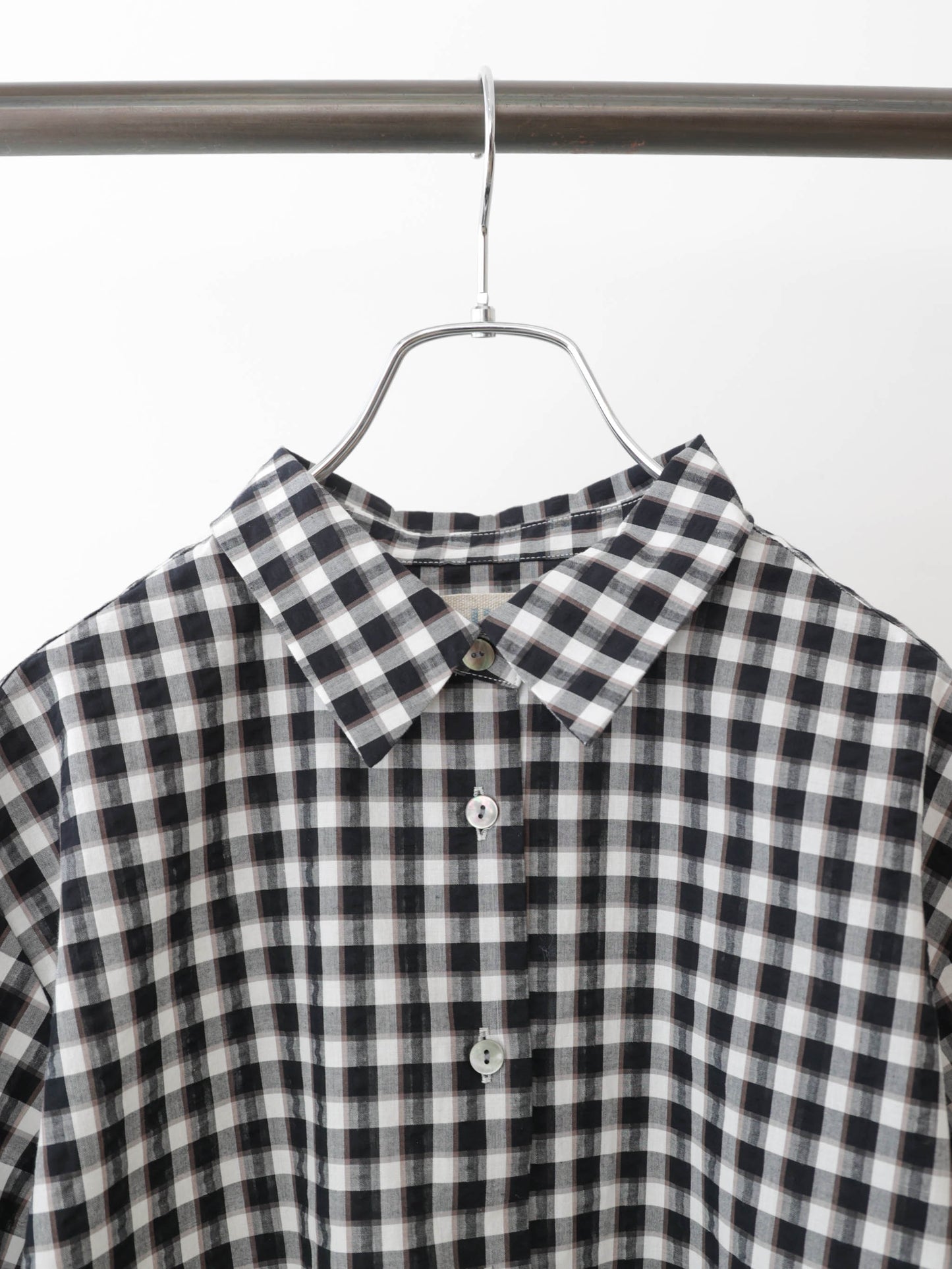 seersucker check shirt