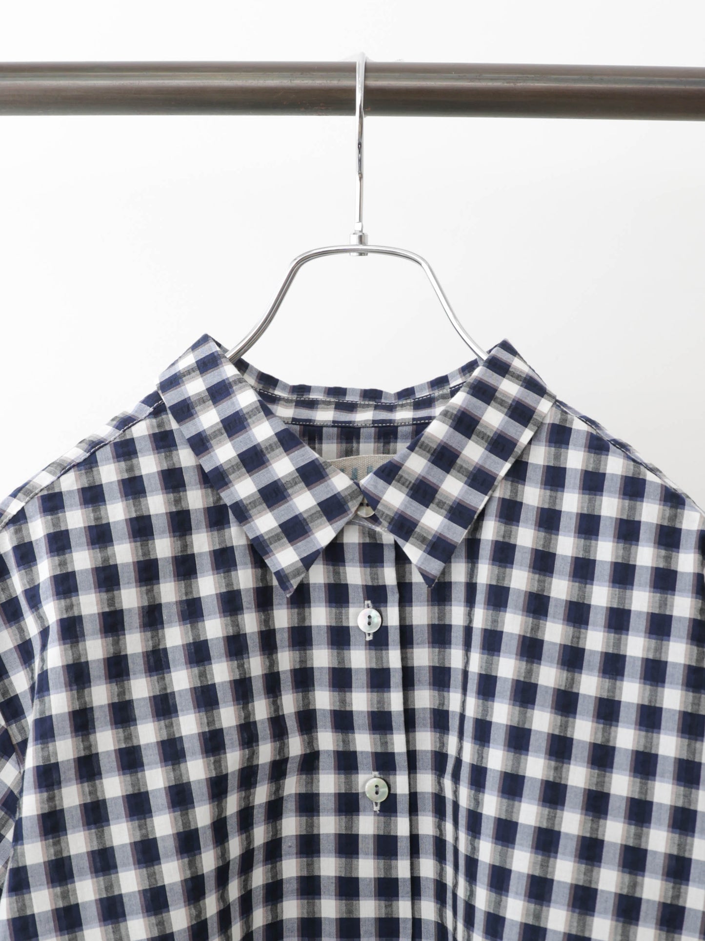seersucker check shirt