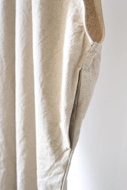 cotton linen wide one-piece