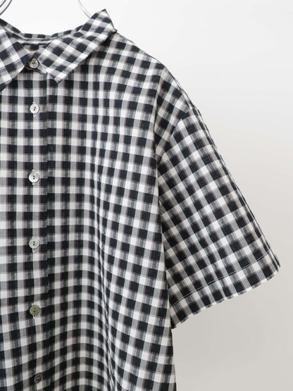 seersucker check shirt
