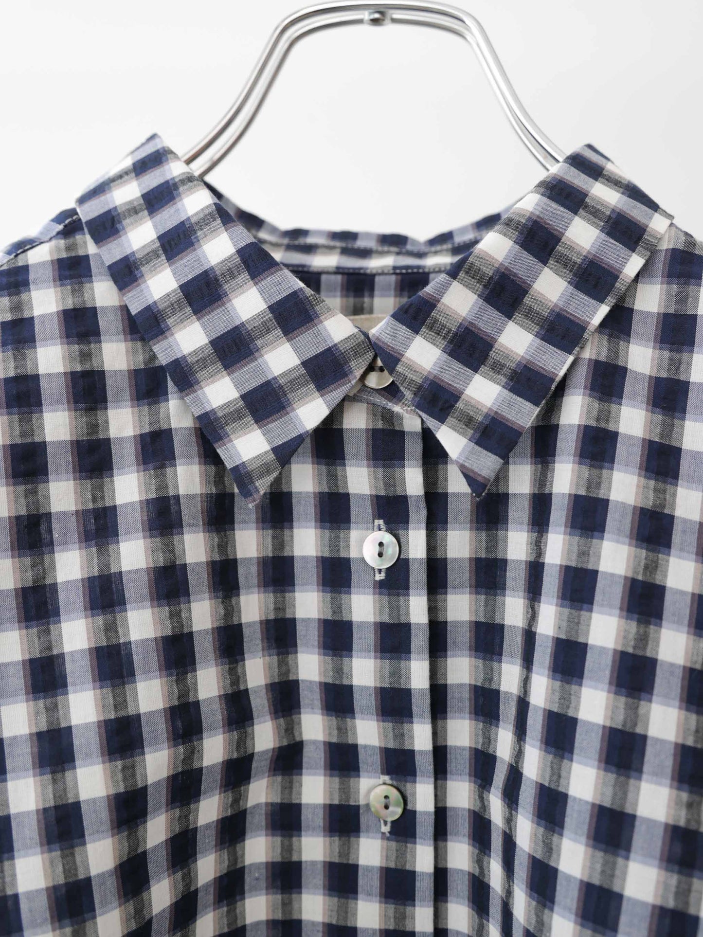 seersucker check shirt