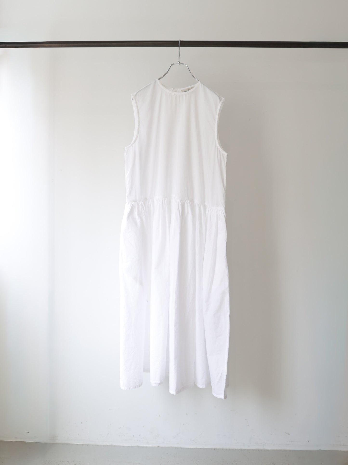 gathered no sleeve one-piece