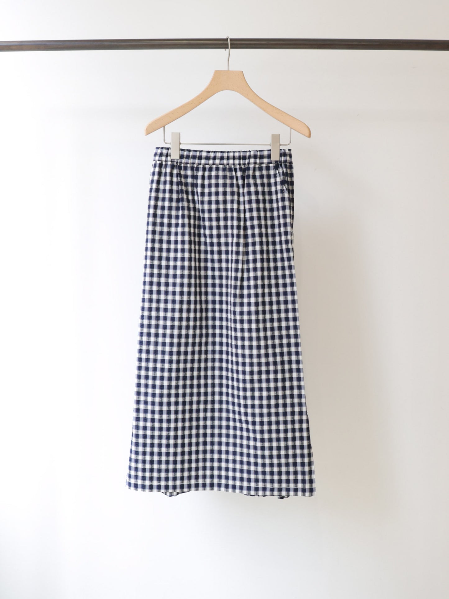 seersucker check skirt