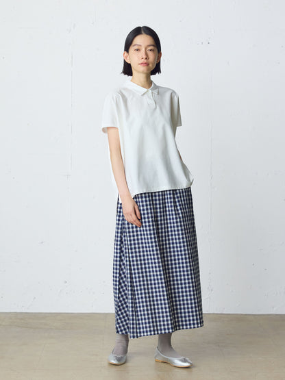 seersucker check skirt