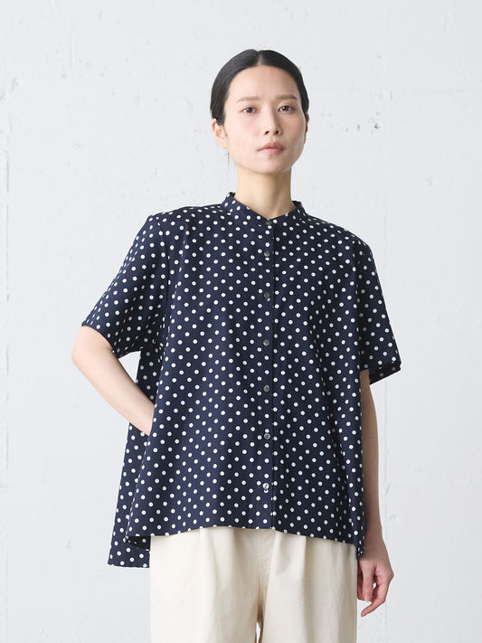 half slv dots A line shirt