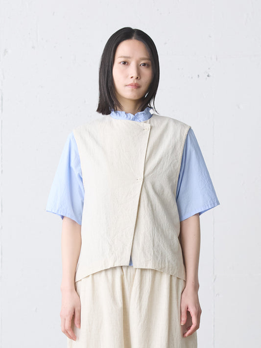 cotton linen light vest
