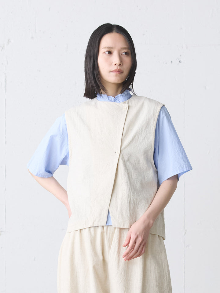 cotton linen light vest