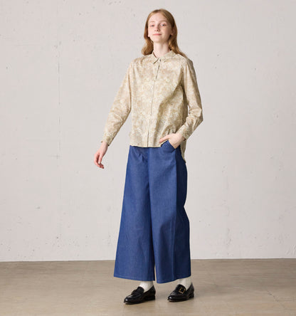 【A】denim wide pants