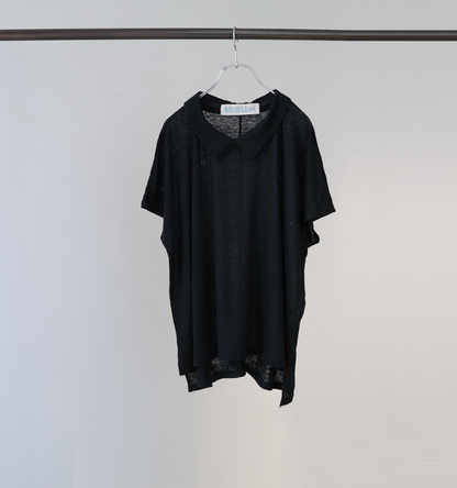 【A】linen with collar pullover