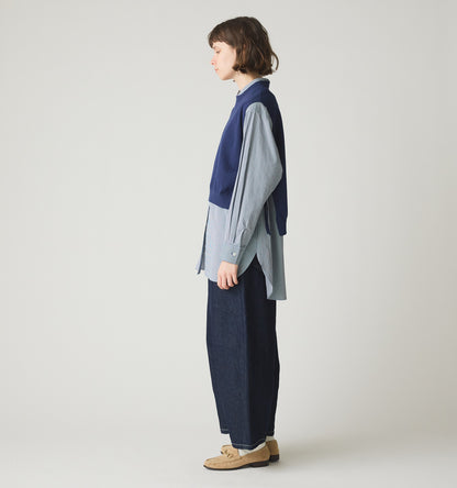 【A】side ribbon short vest