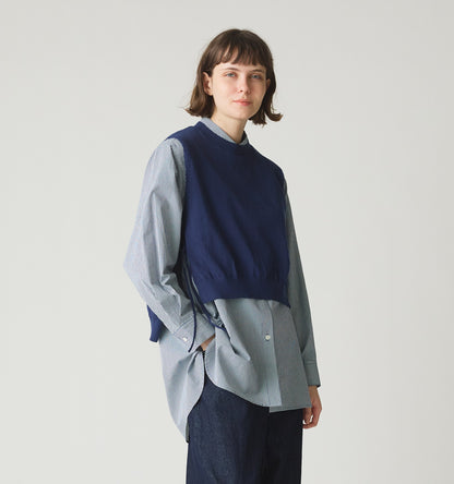 【A】side ribbon short vest
