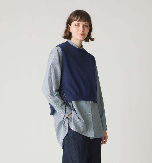 【A】side ribbon short vest