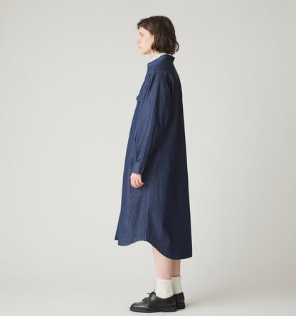 【A】denim shirt onepiece